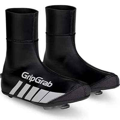 Imagen de GripGrab Cubrezapatillas Racethermo Neopreno Impermeable Invierno Ciclismo Carretera Cubrebotas Cortaviento, Unisex Adultos, Negro, 38/39 EU