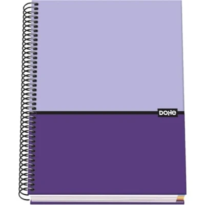 Imagen de Dohe Cuaderno A5 Cuadriculado Encuadernación Espiral, 100 Hojas de 90 g/m², Cuadrícula 5 mm, Tapa Dura, Material Escolar DUO Morado