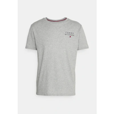 Imagen de Tommy Hilfiger Originalcn SS LOGO Camiseta de pijama, Hombre, Talla: Small, Light grey heather