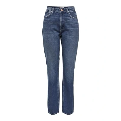 Imagen de Only Onljaci Mw Straight Dnm Cro209 Noos Pantalones vaqueros, Mujer, Medium Blue Denim, 30W / 32L