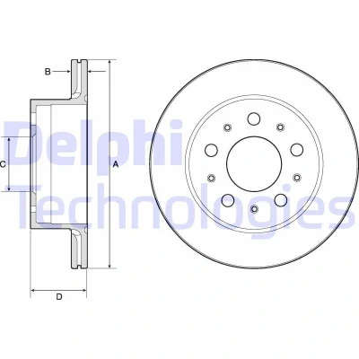 Imagen de DELPHI BG4796C Disco de freno 300 22 5 ventilado revestido sin procesar cojinete rueda, anillo sensor ABS FIAT: Ducato III Furgón