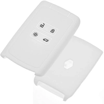 Imagen de Key Soft Case Cover Funda Protectora para Coche Llave Blanca Renault Megane Kadjar Clio Captur