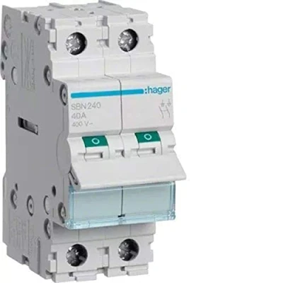 Imagen de Hager sb Interruptor modular corte 2 polos 40a