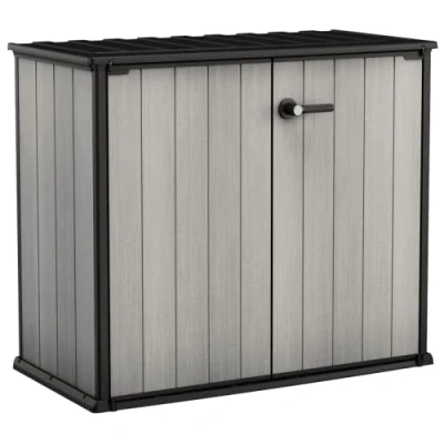 Imagen de Keter Patio Store Cobertizo de jardín Exterior, 1000L, Color Gris, tecnología Duotech Paredes aptas para Pintar, 139.5 x 77 120 cm