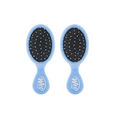 Imagen de Wet Brush cepillo desenredante, mini desenredante (aire), húmedo y seco, unisex sin enredos, cerdas suaves flexibles para cabello liso, rizado grueso (juego de 2)