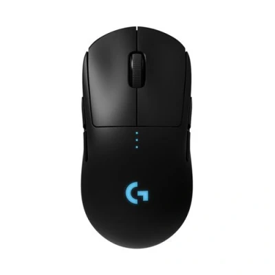 Imagen de Ratón gaming Logitech G Pro, Inalámbrico, Respuesta de 1 ms, 25.600 ppp, Botones personalizables y mecánicos, Iluminación RGB, Lightspeed, Negro