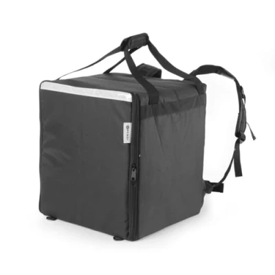 Imagen de HENDI Mochila isotérmica de Transporte y Reparto Pizzas Alimentos, Bolsa aislada e Impermeable para la Entrega Pedidos Pizza Comidas, Interior 39x39x(H) 45cm, Negra, 41x41x(H) 48cm