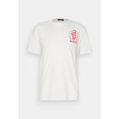 Imagen de Replay Camiseta estampada, Hombre, Talla: Medium, Natural white
