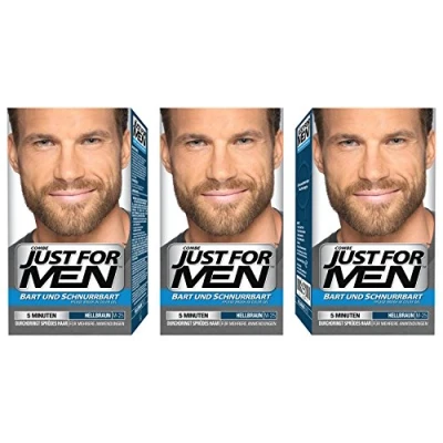 Imagen de Just For Men Tinte de barba y bigote para hombre, color bronceado, 3/ paquete