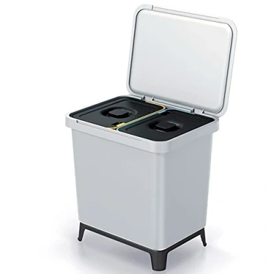 Imagen de Sistema clasificador de reciclaje 2x10L color blanco KEDEN