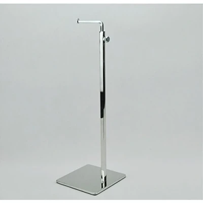 Imagen de General Soporte de metal para bolso mano, acero inoxidable y hierro, altura ajustable 40 66 cm, color plateado