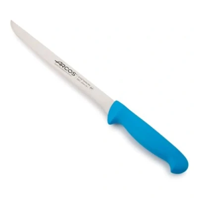 Imagen de Arcos Cuchillo para fileteareries 2900 Hoja Acero Inoxidable Nitrum 8&quot; Mango polipropileno azul Plateado istema identificación color Diseño resistente y ergonómico (7&#039;&#039;)
