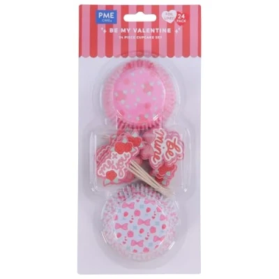 Imagen de PME San Valentín Set de 48 Cápsulas para cupcakes y Toppers Sé mi