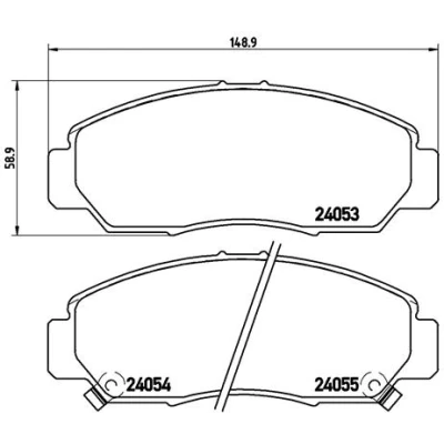 Imagen de BREMBO P 28 047 Juego de pastillas freno con avisador acústico desgaste sin accesorios HONDA: FR V, ACCORD 7 Limousine,