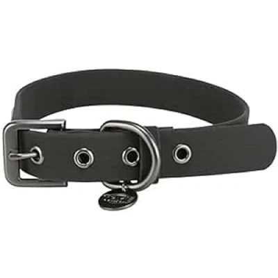 Imagen de TRIXIE Collar para Perro CityStyle M L: Cuello 40 47 cm/25 mm Negro de PVC Perros pequeños Mediano Ajustable Impermeable y Lavable 1971601