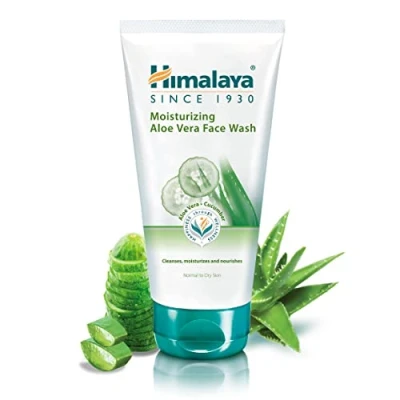 Imagen de Himalaya Moisturizing Aloe Vera Face Wash,Cleanses, Soothes and Nourishes Skin Protects from Damage Refreshes Dull, Tired Skin,For Normal to Oily 150ml (Pack of 2)