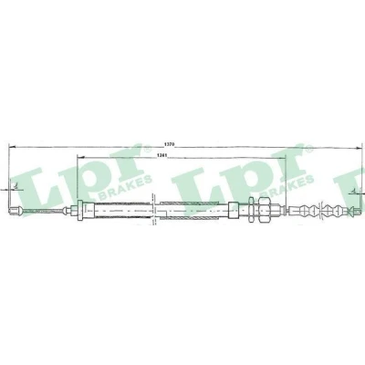 Imagen de LPR C0111B Cable de Freno Mano 1360/1240 Discos CITROËN: Xantia Hatchback