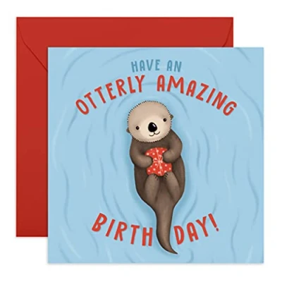 Imagen de Central 23 Bonitas tarjetas de cumpleaños para mujer Have an Otterly Amazing Birthday Tarjeta dulce mamá Divertidas hombre