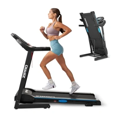 Imagen de ZIPRO Tekno Cinta de Correr Plegable, Eléctrica, Compacta, 0,8 14 km/h, inclinación Regulable, máximo Peso Usuario 120 kg, Ideal para Caminar y en casa