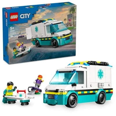 Imagen de LEGO City Ambulancia de Emergencias Juguete Construcción, Set Juego Médicos con Vehículo y Minifiguras, Regalo Educativo Montessori para Niños Niñas 5 Años o Más 60451