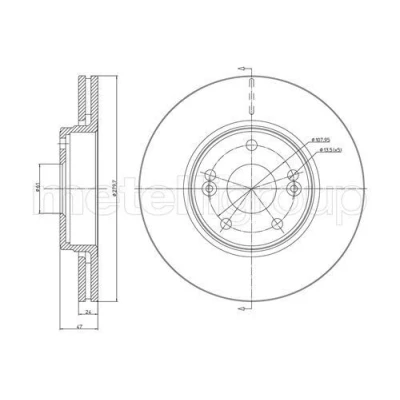 Imagen de Disco de freno METELLI 23 0676C