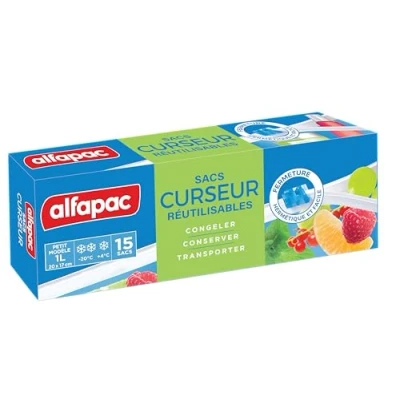 Imagen de Alfapac Bolsas de congelación 15 con Cierre cursor pequeño Modelo