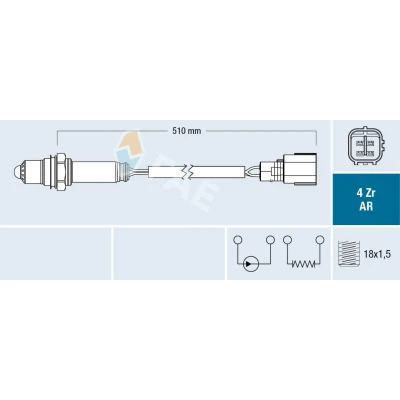 Imagen de FAE 75618 Sonda lambda TOYOTA: RAV4 III SUV, LEXUS: RX II
