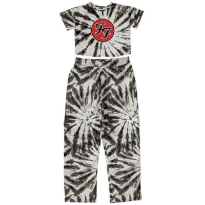 Imagen de Foo Fighters Juego de Pijama Teñida con Nudos para Mujer (L) (Blanco, Negro)