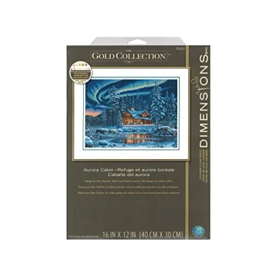 Imagen de Dimensions Gold Collection Aurora Cabin Kit para punto de cruz (41 x 30 cm)