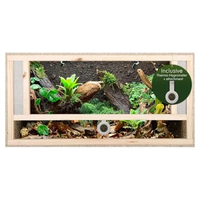Imagen de Repiterra Terrario Madera para Reptiles frontal ventilación serpientes y lagartos 80 x 50 cm de OSB Front Vent