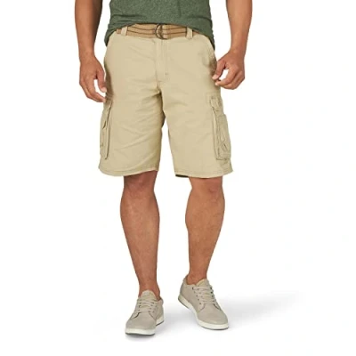 Imagen de Lee Dungarees Wyoming Pantalón corto cargo para hombre con cinturón, Buff, 32