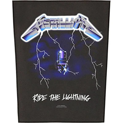 Imagen de Metallica Ride The Lightning Unisex Parche negro/azul/blanco, 100% poliéster,