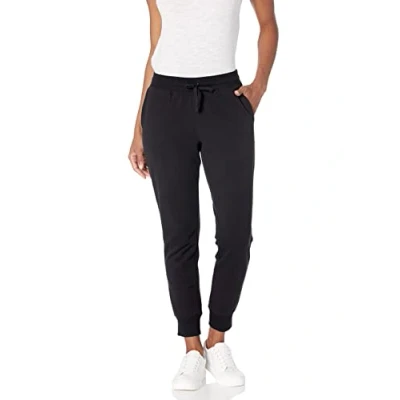 Imagen de Amazon Essentials Pantalones De Correr Forro Polar Con Puños (Disponibles En Tallas Grandes) Mujer, Negro, 3XL Grande