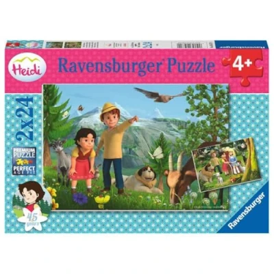 Imagen de Ravensburger Puzzle Animales 05672 Infantil (2 x 24 Piezas), diseño de Heidi (05672)