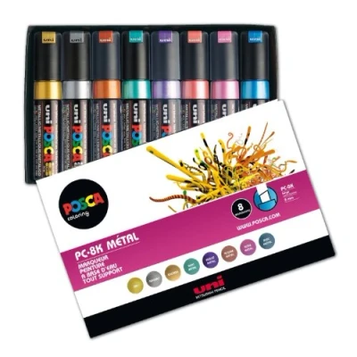 Imagen de Posca PC8K / 8 METAL 09 Recuadro Assorted Marcadores