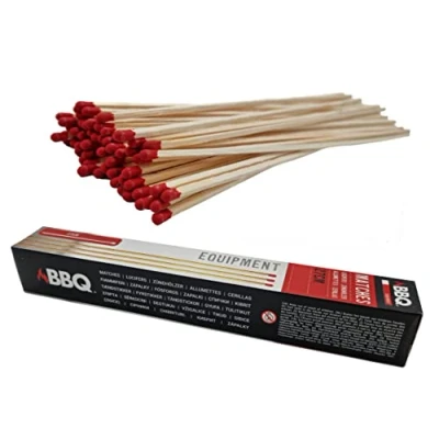 Imagen de Spetebo Juego de fósforos XXL para chimenea (27 cm, 4 unidades, 60 extra largos, barbacoa, fuego, fogatas, tamaño grande)