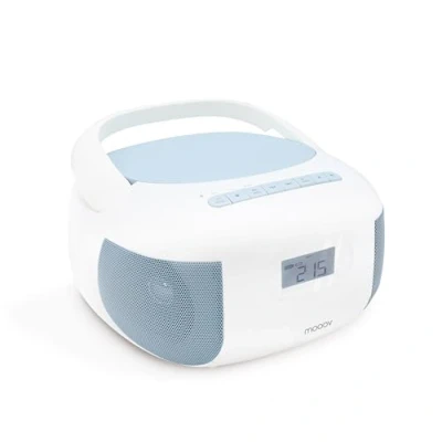 Imagen de Metronic 477187 Radio CD Lector portátil con Bluetooth Azul, Compacto Reproductor de Altavoz estéreo, Entrada USB, microSD, FM, AUX y Conector para Auriculares