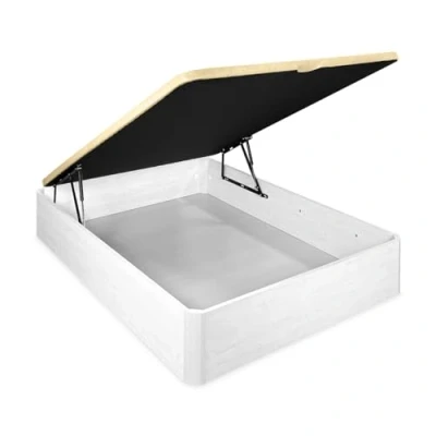 Imagen de Mattfy Canapé Abatible Extra Reforzado Gran Capacidad con Tapa Transpirable, Esquinas Redondeadas, Madera, Polar, 105 x 200