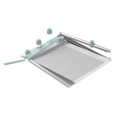 Imagen de Sizzix Tabla de puntuación y Recortadora (30 cm x 30 cm) Herramienta para Crear Sobres, Cajas tridimensionales, Recortar medir 665797, Mint/White, One Size
