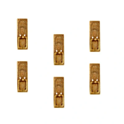 Imagen de 6 un. tirador anilla mueble bronce envejecido para cajónera 80x27x12mm