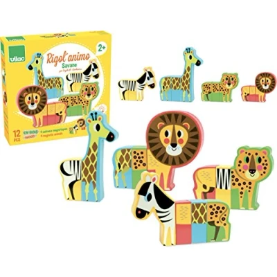 Imagen de Vilac Tiere Juego de Animales Sabana magnético, Multicolor (PODBI Vilac7703)