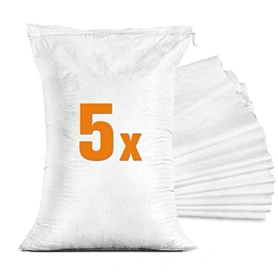 Imagen de 5 Sacos para escombros Saco rafia arena inundaciones Bolsas obra y jardin (40 x 60 cm)