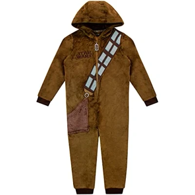 Imagen de Star Wars Pijama Entera para Niños Chewbacca Marrón 7 8 Años