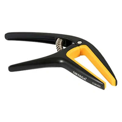 Imagen de Ortega guitarras twcapo sbk Twin cejilla Reversible Dos manera para curvado y clásica soporte de diapasones, Negro