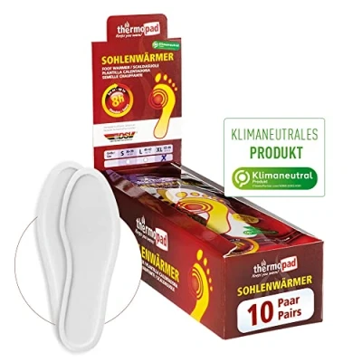 Imagen de Thermopad Paquete de 10 calientasuelas, Diferentes tamaños, Otoño Invierno, Color Blanco, tamaño XL (43 46)