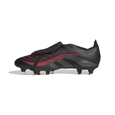 Imagen de adidas Predator League Fold Over Tongue Soft Ground Football Boots, Botas de fútbol Unisex Adulto, Core Black/Grey Four/Lucid Red, 47 1/3 EU