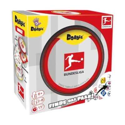 Imagen de Zygomatic, Dobble Bundesliga, Juego Familiar, de Cartas, 2 8 Jugadores, a Partir 6 años, 15 Minutos, alemán