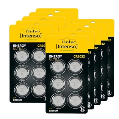 Imagen de Intenso Energy Ultra 7502436MP Pilas de botón CR2032 (Litio, 60 Unidades, 10 Paquetes 6 Unidades)