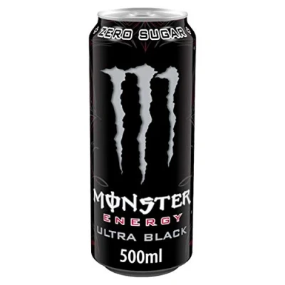 Imagen de Monster Energy Ultra Black Latas de bebida energética, 12 unidades 500 ml