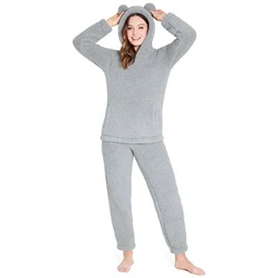 Imagen de CityComfort Pijama Mujer Invierno de Polar Peluche S XL (Gris, S)